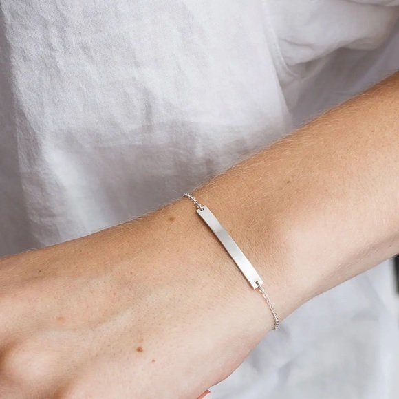 🔵𝟲𝟱%𝗢𝗙𝗙 𝗯𝘂𝗻𝗱𝗹𝗲𝘀 𝟯+🔵 NEW Wide Bar Stainless Steel Bracelet - Picture 10 of 14